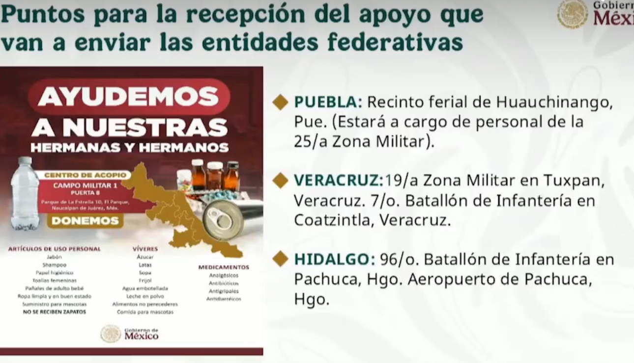 ¿Qué entidades han enviado apoyo a los damnificados por las lluvias? 